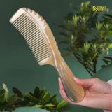  Lược sừng trâu chuôi khía Mnistore màu sắc trắng lưa kích thước 16cm đến 20cm Lựa Chọn Hoàn Hảo Cho Mái Tóc Khỏe Đẹp 