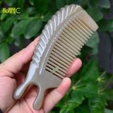  Lược sừng trâu mát xa mũi và mát xa da đầu kích thước 11-13cm màu sắc trắng lưa, dòng lược chăm sóc sức khỏe toàn diện 