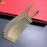  Lược sừng trâu mát xa mũi và mát xa da đầu kích thước 11-13cm màu sắc trắng lưa, dòng lược chăm sóc sức khỏe toàn diện 