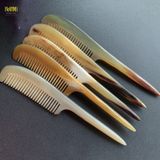  Lược sừng trâu hình dáng chuôi dài Mnistore màu trắng kích thước 20cmx3,5cm dày 3-6mm lược chải giúp trí não tỉnh táo 