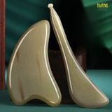  Bộ dụng cụ massage mặt điêu khắc sừng trâu Mnistore kích thước 12,5cm dày 4mm-1cm Chăm sóc massage da mặt và nâng cơ mặt 