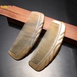  Lược sừng trâu dáng me Mnistore màu trắng - đen kích thước 11-17cm khắc khía tròn trên thân chăm sóc và bảo vệ tóc 
