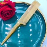  Lược sừng trâu chuôi dài khía Mnistore, bền đẹp, giúp tóc suôn mượt, chắc khỏe tự nhiên 