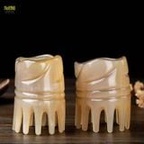  Dụng cụ massage đầu lưng gáy chế tác từ sừng trâu Mnistore Kích Thước 12cm - 13cm màu trắng đen giúp giảm căng thẳng 