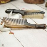  Lược sừng trâu chuôi trúc Mnistore màu sắc trắng kích thước 16-20cm Sự Lựa Chọn Hoàn Hảo Cho Mái Tóc của bạn 