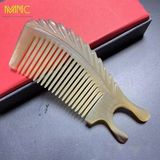  Lược sừng trâu mát xa mũi và mát xa da đầu kích thước 11-13cm màu sắc trắng lưa, dòng lược chăm sóc sức khỏe toàn diện 