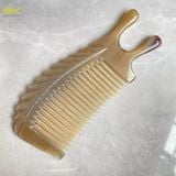  Lược sừng trâu mát xa mũi và mát xa da đầu kích thước 11-13cm màu sắc trắng lưa, dòng lược chăm sóc sức khỏe toàn diện 