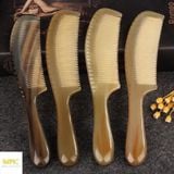  Lược sừng trâu thân dài Mnistore màu sắc trắng kích thước 17-20cm dày 5-9mm Lựa Chọn Hàng Đầu Cho Tóc Suôn Mượt 