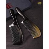  Lược sừng trâu chuôi trơn Mnistore màu sắc đen kích thước 16cm đến 20cm Chăm Sóc Tóc Từ Thiên Nhiên Và Bảo Vệ Da Đầu 