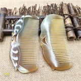  Lược Sừng Trâu Dáng Me Chim Đôi, kích thước 12-13cm dày 5-7mm màu sắc đen và trắng Dụng cụ chăm sóc tóc 