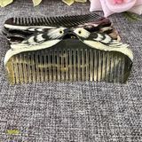  Lược Sừng Trâu Dáng Me Chim Đôi, kích thước 12-13cm dày 5-7mm màu sắc đen và trắng Dụng cụ chăm sóc tóc 
