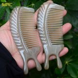  Lược sừng trâu mát xa mũi và mát xa da đầu kích thước 11-13cm màu sắc trắng lưa, dòng lược chăm sóc sức khỏe toàn diện 