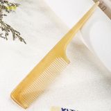  Lược sừng trâu hình dáng chuôi dài Mnistore màu trắng kích thước 20cmx3,5cm dày 3-6mm lược chải giúp trí não tỉnh táo 