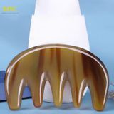  Bộ dụng cụ massage mặt đầu điêu khắc sừng trâu Mnistore kích thước 12,5cm dày 4mm-1cm Chăm sóc massage da mặt và mát xa da đầu 