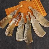  Lược sừng con công khía tách bằng tay kích thước 20cm (trắng) giúp trí não tỉnh táo, phòng mất ngủ 