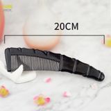  Lược sừng trâu dáng liềm chuôi khía trúc Mnistore kích thước 22cm dày 6-8mm màu đen lược mát xa da đầu giúp bảo vệ tóc 