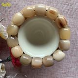  Vòng tay sừng trâu hình dáng hạt đốt trúc kích thước 1,2cm - 2,5cm màu sắc trắng, đen và trắng xô, vòng phong thủy mang đến bình an - tài lộc cho người sử dụng Phụ Kiện Kiềng 