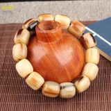  Vòng tay sừng đốt trúc kích thước 1,2-2cm màu trắng xô mang đến phú quý và trường tồn, con người quân tử Phụ Kiện 