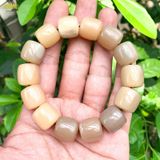  Vòng tay sừng đốt trúc màu trắng kích thước 1,2-2cm phù hợp với mọi kiểu dáng thời trang mang đến phú quý và trường tồn Phụ Kiện Kiềng 