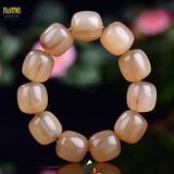  Vòng tay sừng đốt trúc màu trắng kích thước 1,2-2cm phù hợp với mọi kiểu dáng thời trang mang đến phú quý và trường tồn Phụ Kiện Kiềng 