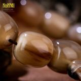  Vòng tay sừng đốt trúc kích thước 1,2-2cm màu trắng xô mang đến phú quý và trường tồn, con người quân tử Phụ Kiện 