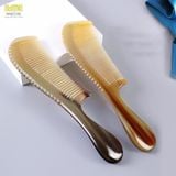  Lược sừng trâu dáng chuôi trơn eo nhỏ kích thước 19cm màu trắng lược tạo kiểu tóc chải tóc thuận tiện giúp giảm thiểu tình trạng gãy rụng tóc 