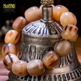  Vòng tay sừng đốt trúc kích thước 1,2-2cm màu trắng xô mang đến phú quý và trường tồn, con người quân tử Phụ Kiện 