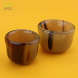  Chén sừng trâu hàng ngọn kích thước 3,2x3,8 và 3,2x 4,2 cm chén uống trà/rượu thanh lọc cơ thể và giải nhiệt 