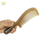  Lược sừng trâu dáng chuôi trơn eo nhỏ kích thước 19cm màu trắng lược tạo kiểu tóc chải tóc thuận tiện giúp giảm thiểu tình trạng gãy rụng tóc 