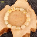  Vòng tay sừng đốt trúc màu trắng kích thước 1,2-2cm phù hợp với mọi kiểu dáng thời trang mang đến phú quý và trường tồn Phụ Kiện Kiềng 