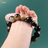  Vòng Tay Sừng Trâu Vòng Chuỗi Hạt Mang Vẻ Đẹp Độc Đáo, Màu Trắng Lưa, kích thước 1,2cm đến 2,5cm vòng tay phong thủy 
