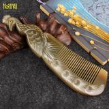  Lược sừng con công khía tách bằng tay kích thước 20cm (trắng) giúp trí não tỉnh táo, phòng mất ngủ 