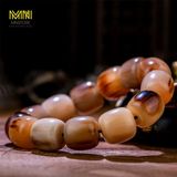  Vòng tay sừng đốt trúc kích thước 1,2-2cm màu trắng xô mang đến phú quý và trường tồn, con người quân tử Phụ Kiện 