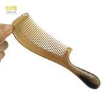  Lược sừng trâu dáng chuôi trơn eo nhỏ kích thước 19cm màu trắng lược tạo kiểu tóc chải tóc thuận tiện giúp giảm thiểu tình trạng gãy rụng tóc 