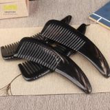  Lược sừng liềm trơn Mnistore màu đen kích thước 16cm - 20cm lược chải tóc massage đầu giúp giảm căng thẳng mệt mỏi 