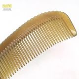  Lược sừng trâu dáng chuôi trơn eo nhỏ kích thước 19cm màu trắng lược tạo kiểu tóc chải tóc thuận tiện giúp giảm thiểu tình trạng gãy rụng tóc 