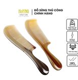  Lược sừng trâu dáng chuôi trơn eo nhỏ kích thước 19cm màu trắng lược tạo kiểu tóc chải tóc thuận tiện giúp giảm thiểu tình trạng gãy rụng tóc 