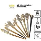  Châm cài tóc, châm làm bằng sừng trâu kích thước 14-18cm sang trọng lịch lãm quà tặng ý nghĩa của người Việt Nam 