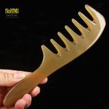  Lược sừng chuôi răng thưa kích thước 18cm dày 7-9mm màu bấ kì, lược chải tóc hỗ trợ giúp giảm rụng tóc, bảo vệ tóc, massage da đầu 
