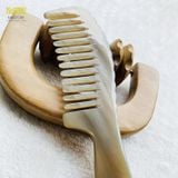  Lược sừng trâu chuôi răng thưa kích thước 20cm dày 7-9mm chống rụng tóc, giảm cảm giác đau đầu, làm quà tặng 