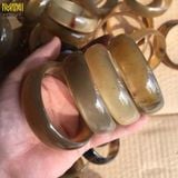  Vòng Sừng Trâu, Vòng Tay Bản Trơn Kích Thước 5,5-7,5cm Độ Dày 0,6cm May Mắn và Bình An Trong Tài Lộc Vòng Phong Thủy Dành Cho Phụ Nữ 