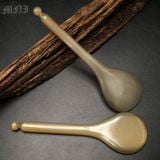  Cây massage sừng kẹo mút kích thước 12cm - 13,5cm độ dày 2,6 - 9mm màu sắc lưa và trắng, dụng cụ massage giúp giảm quầng thâm bọng mắt, giảm sưng 