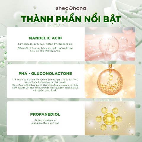 GENTLE EXFOLIATING SOLUTION 5% PHA & 10% MANDELIC ACID – Dung dịch tẩy TBC 5% PHA và 10% Mandelic Acid