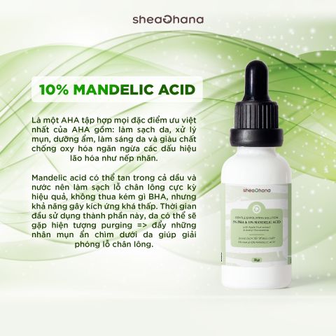 GENTLE EXFOLIATING SOLUTION 5% PHA & 10% MANDELIC ACID – Dung dịch tẩy TBC 5% PHA và 10% Mandelic Acid