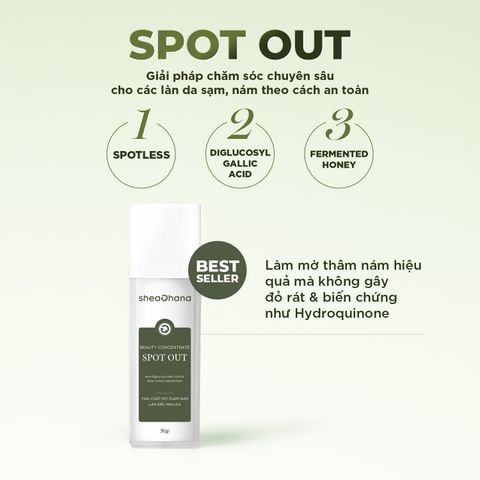 SPOT OUT BEAUTY CONCENTRATE – Tinh chất mờ thâm nám làm đều màu da