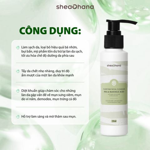 PURIFYING FACIAL CLEANSER PHA & MANDELIC ACID – Sữa rửa mặt làm sạch sâu PHA và Mandelic Acid