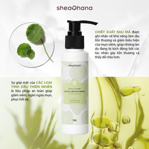 CENTELLA DEEP MOISTURIZING FACIAL CLEANSER – Gel rửa mặt dịu nhẹ rau má
