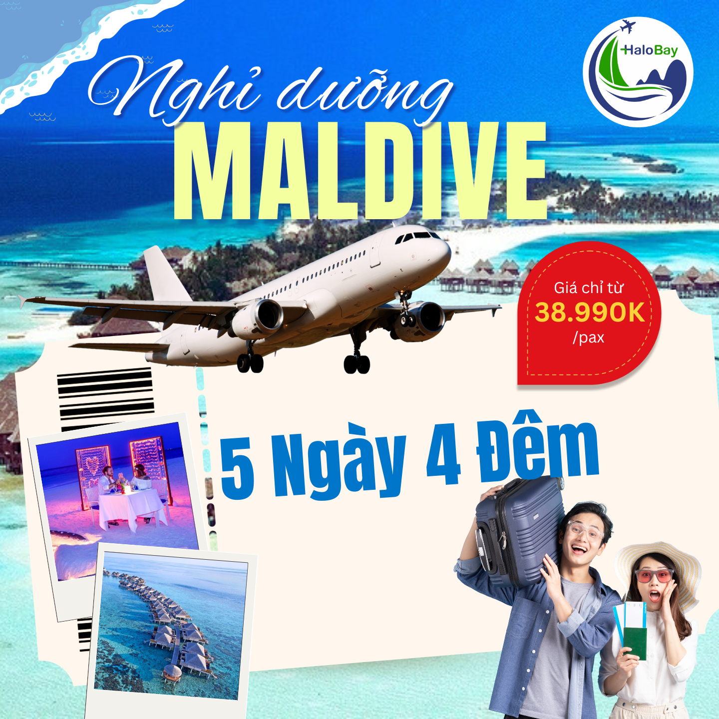  Tour Maldives Trọn Gói Bay Singapore Airlines | 3 Lựa Chọn Resort Cao Cấp Cùng HaloBay Travel 