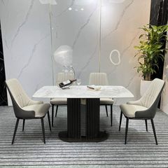 Bàn Ăn Mặt Đá Cao Cấp Pillar LHC0037 – Tinh Hoa Nội Thất Hiện Đại