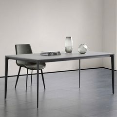Bàn Ăn Cao Cấp Gary LHT68 – Mặt Đá Ceramic, Chân Sắt Sơn Tĩnh Điện